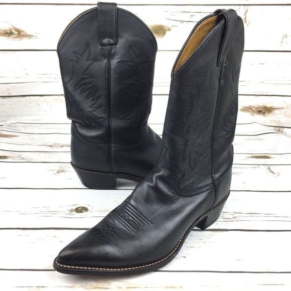 Justin Boots Shoes - Justin Western Boots Cowgirl Size 9.5 Black London